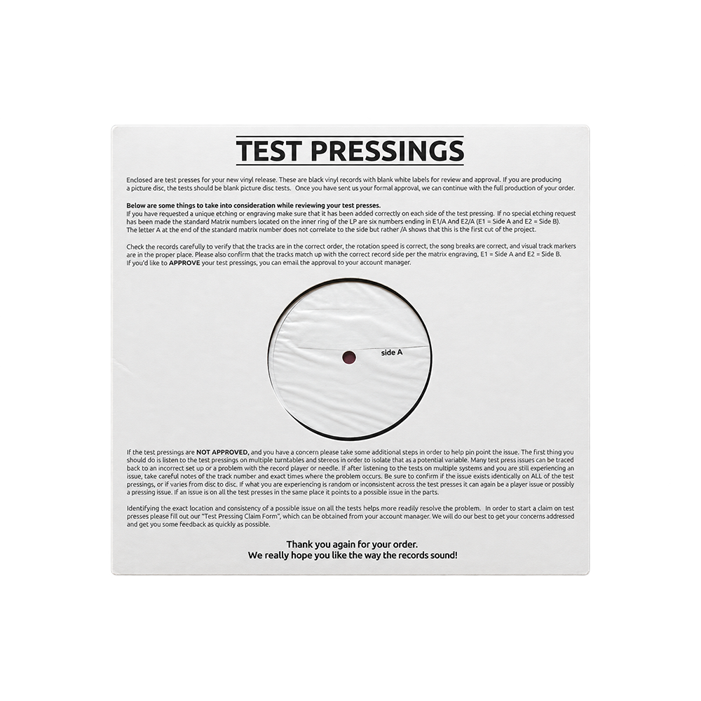 CHÈRES AMIES, CHERS AMIS - TEST PRESSING VINYLE